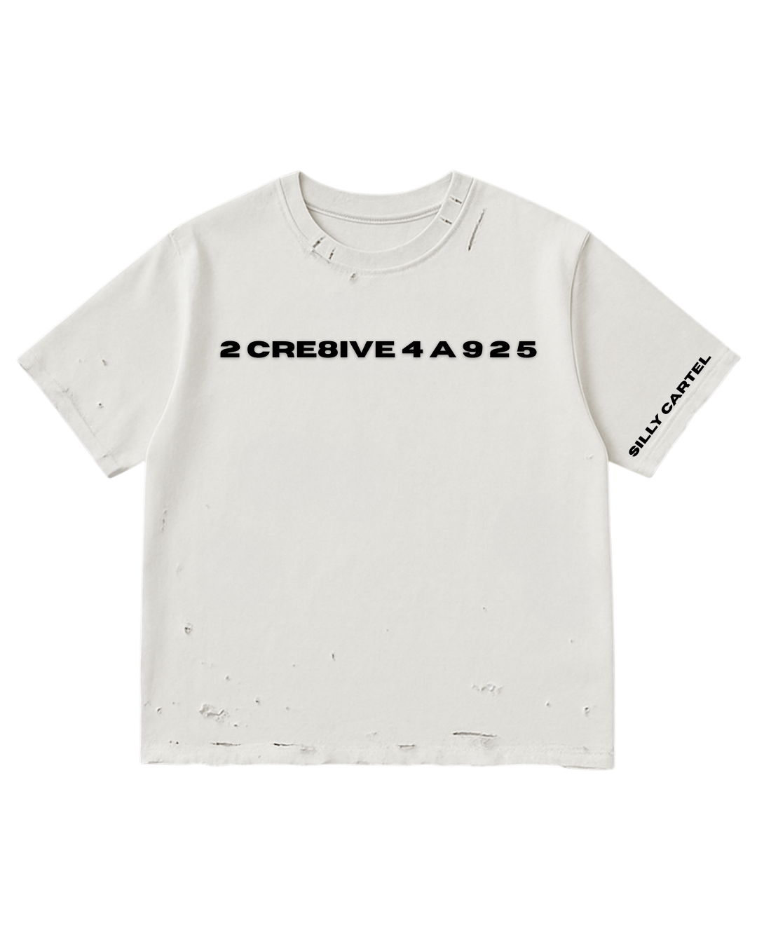 2 CRE8IVE DISTRESSED T-SHIRT