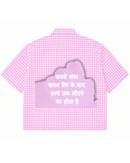 NICE TO MEET YOU PINK BOXY SHIRT