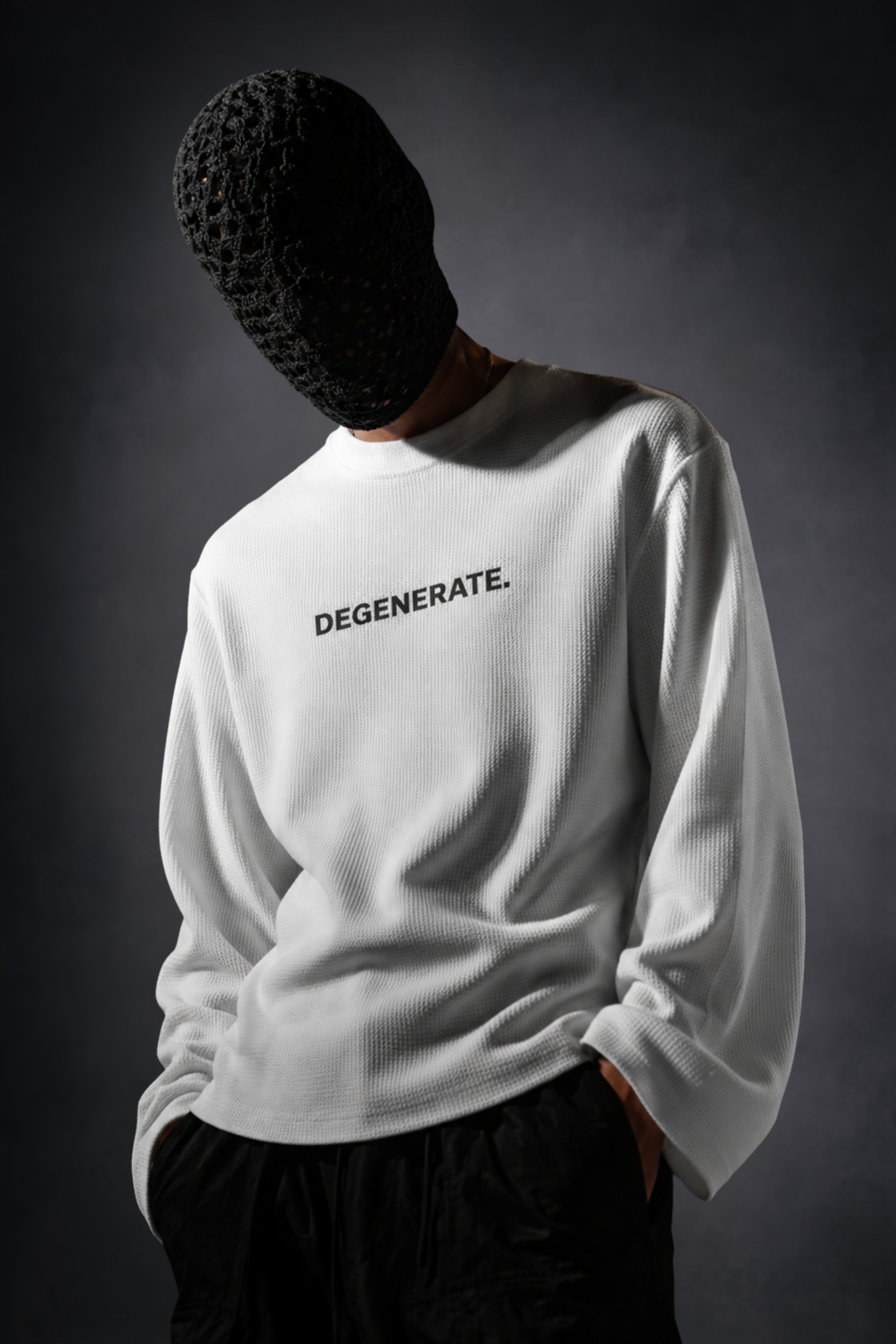 DEGENERATE WAFFLE KNIT T-SHIRT