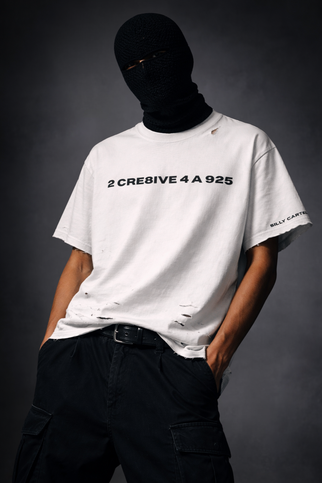 2 CRE8IVE DISTRESSED T-SHIRT