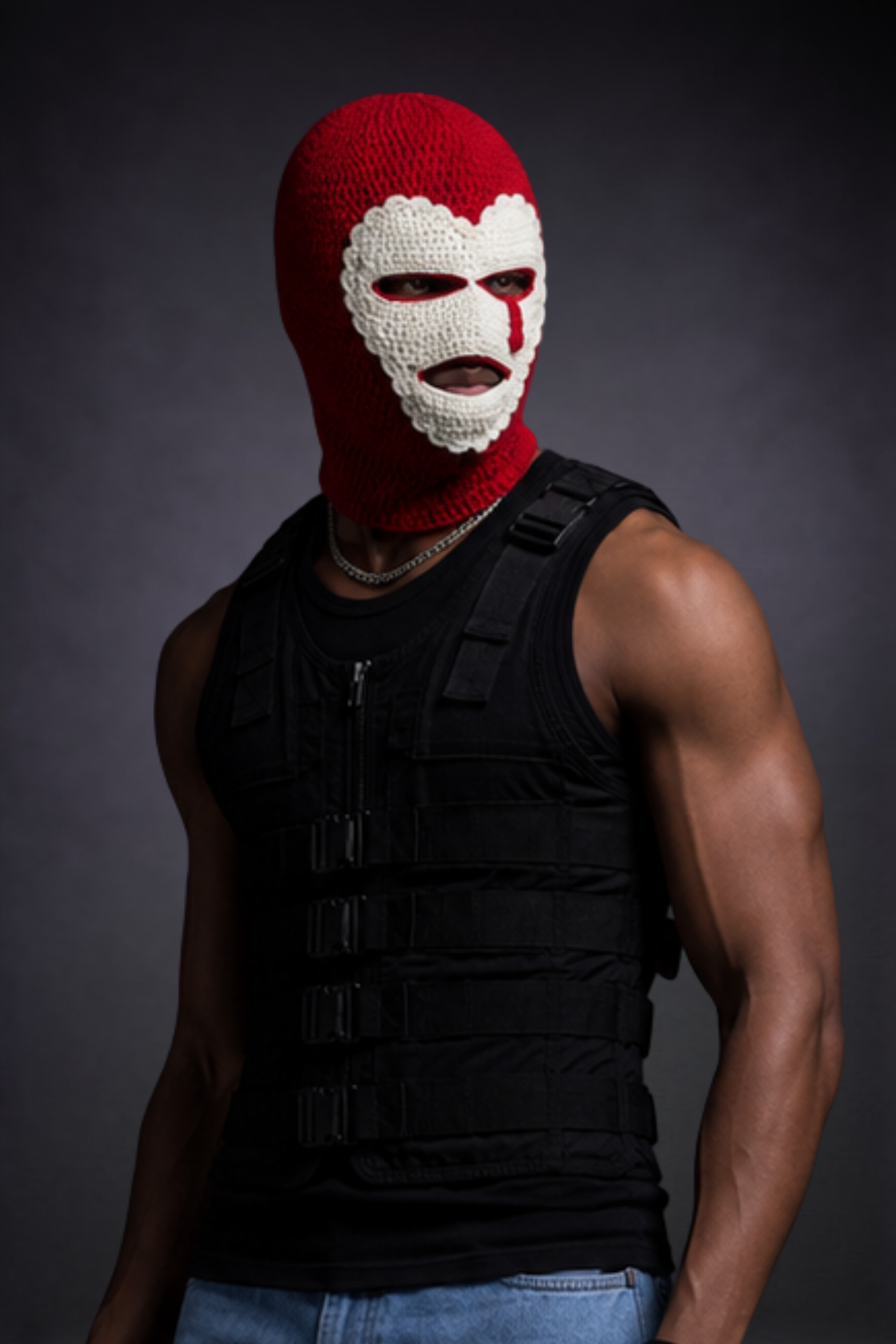 KING OF HEARTS RED BALACLAVA