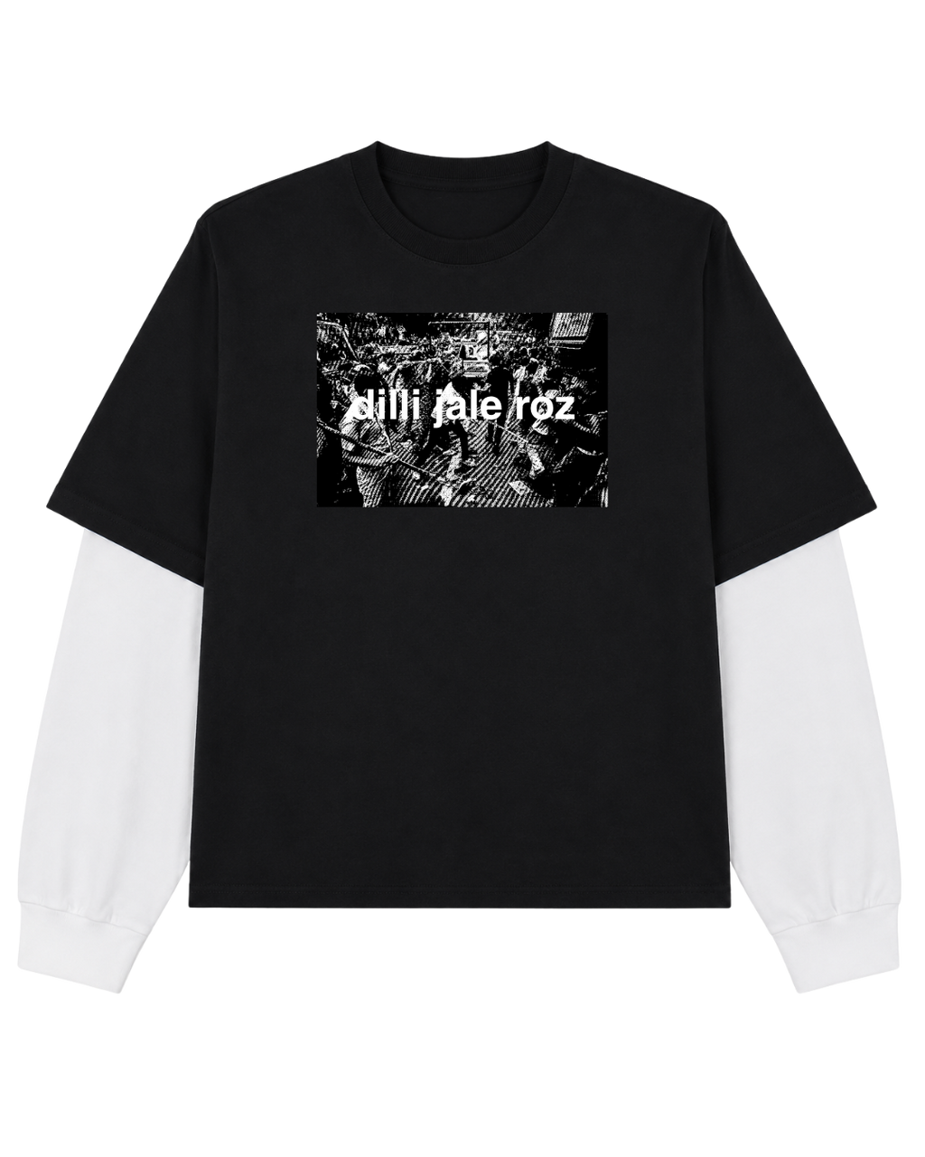 INQUILAB ATTACHED SLEEVE T-SHIRT