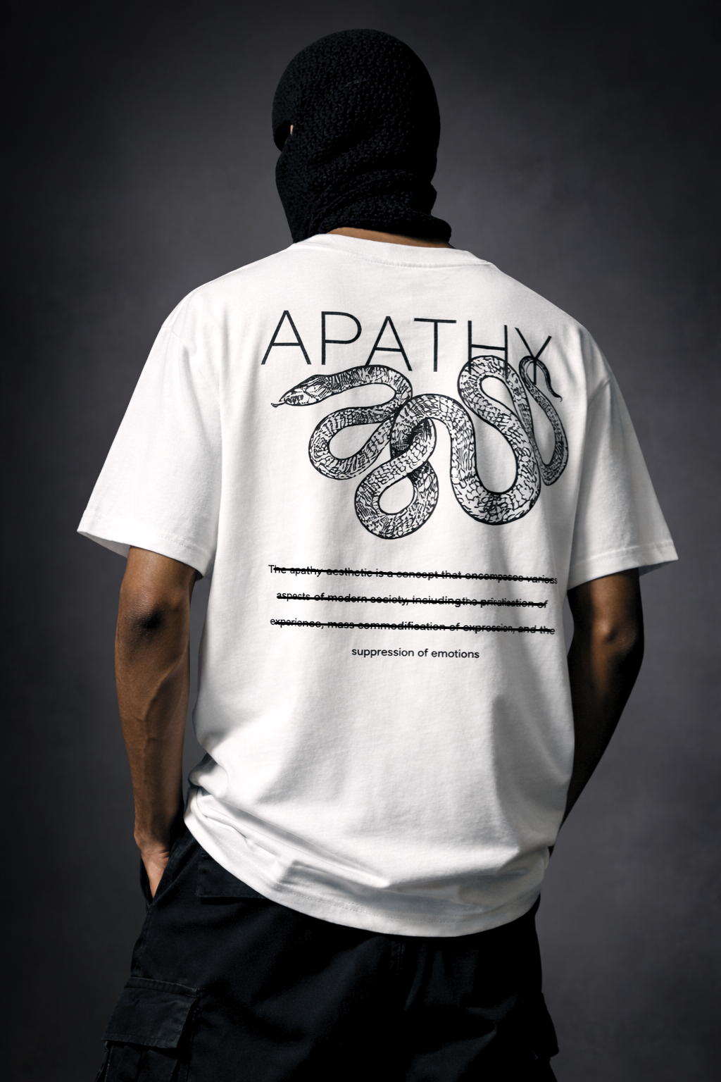WHITE APATHY T-SHIRT