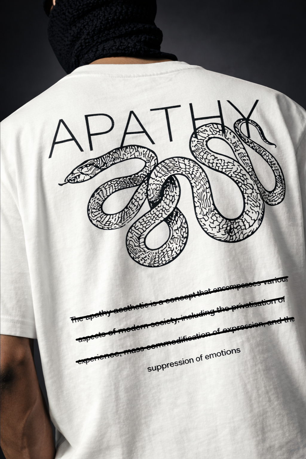 WHITE APATHY T-SHIRT