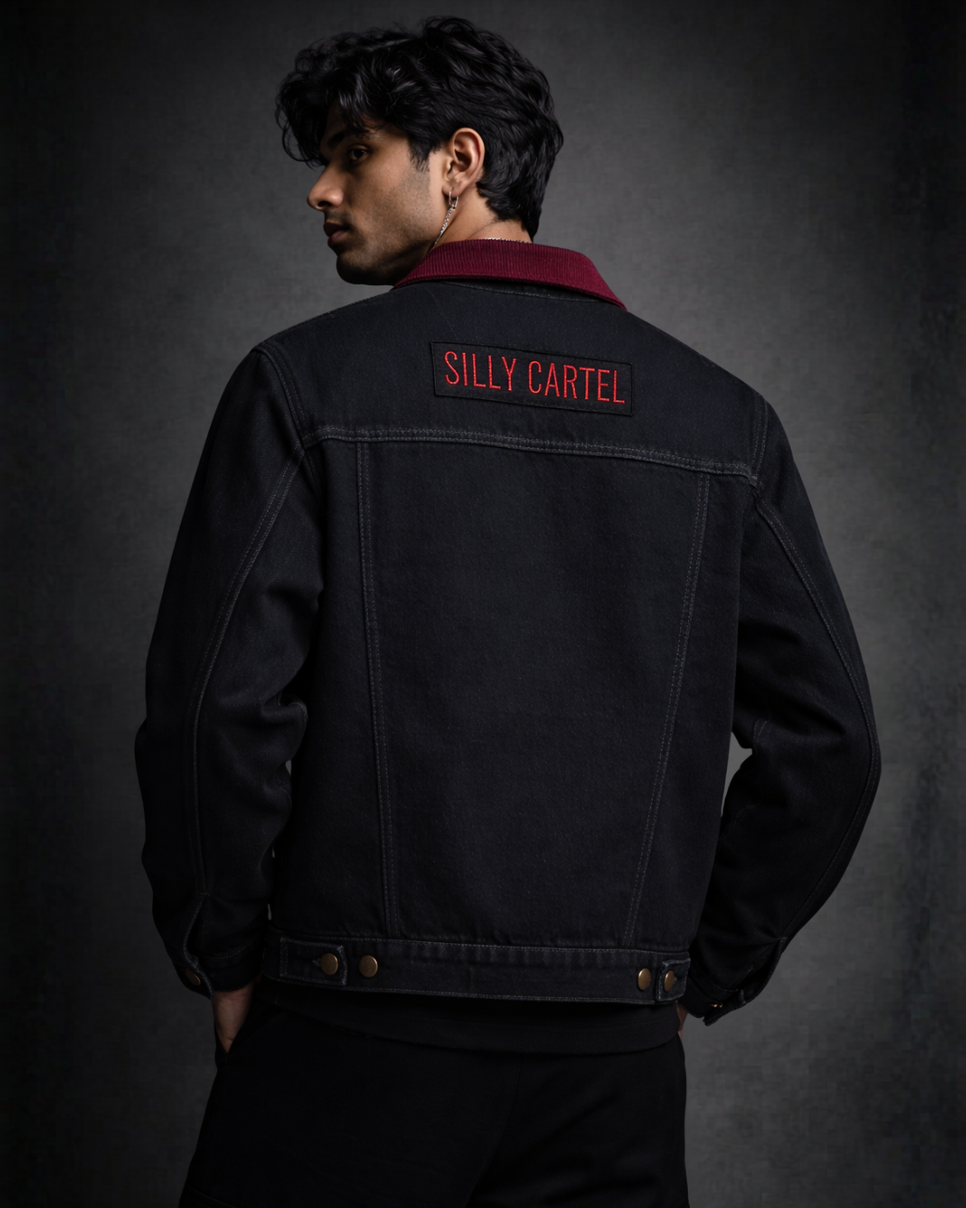 BLACK ACORN DENIM JACKET