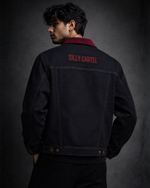 BLACK ACORN DENIM JACKET