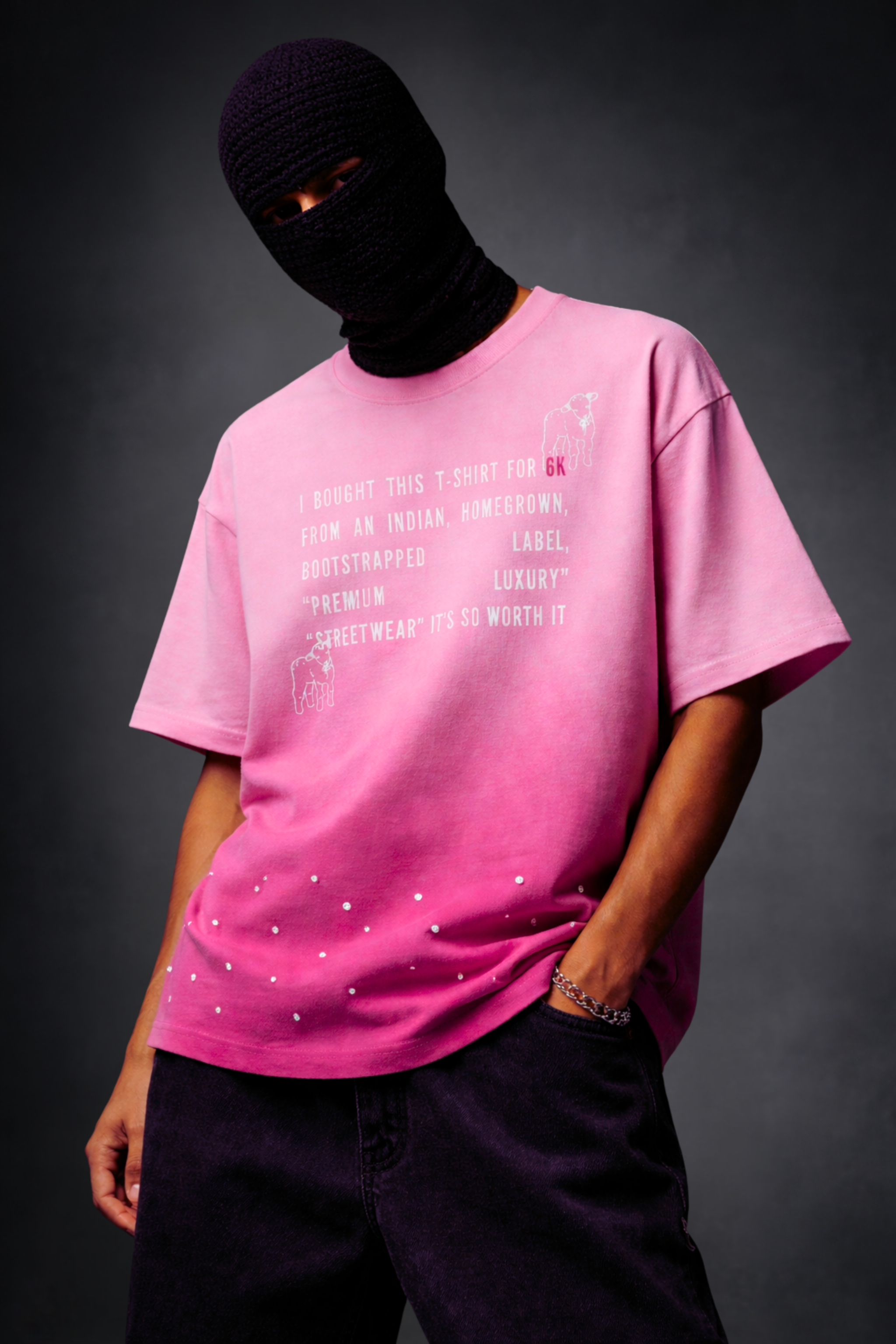 PART OF THE HERD PINK OMBRE T-SHIRT