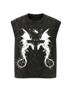SKYBANE ACID WASH BOXY VEST