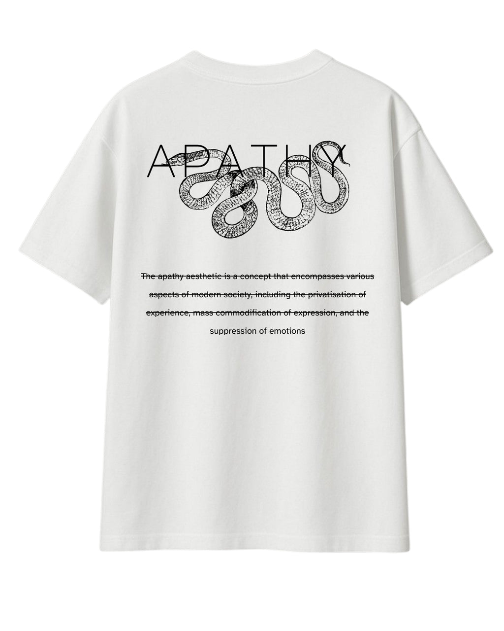 WHITE APATHY T-SHIRT