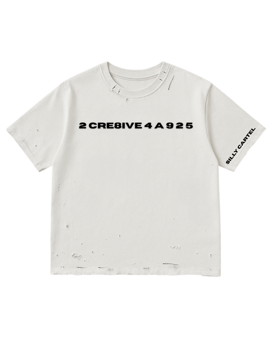 2 CRE8IVE DISTRESSED T-SHIRT