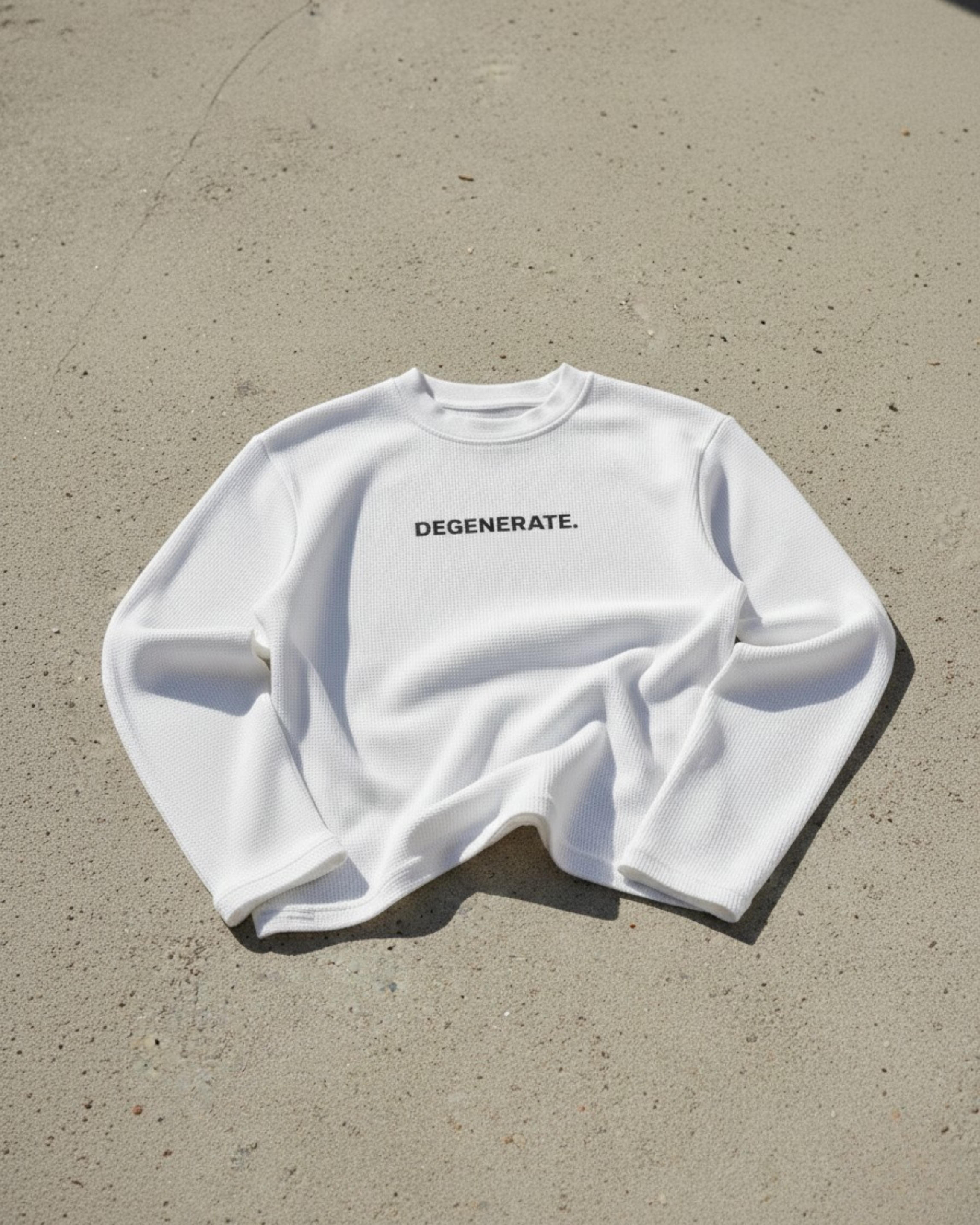 DEGENERATE WAFFLE KNIT T-SHIRT