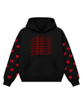 HEART ON MY SLEEVES BLACK BOXY HOODIE