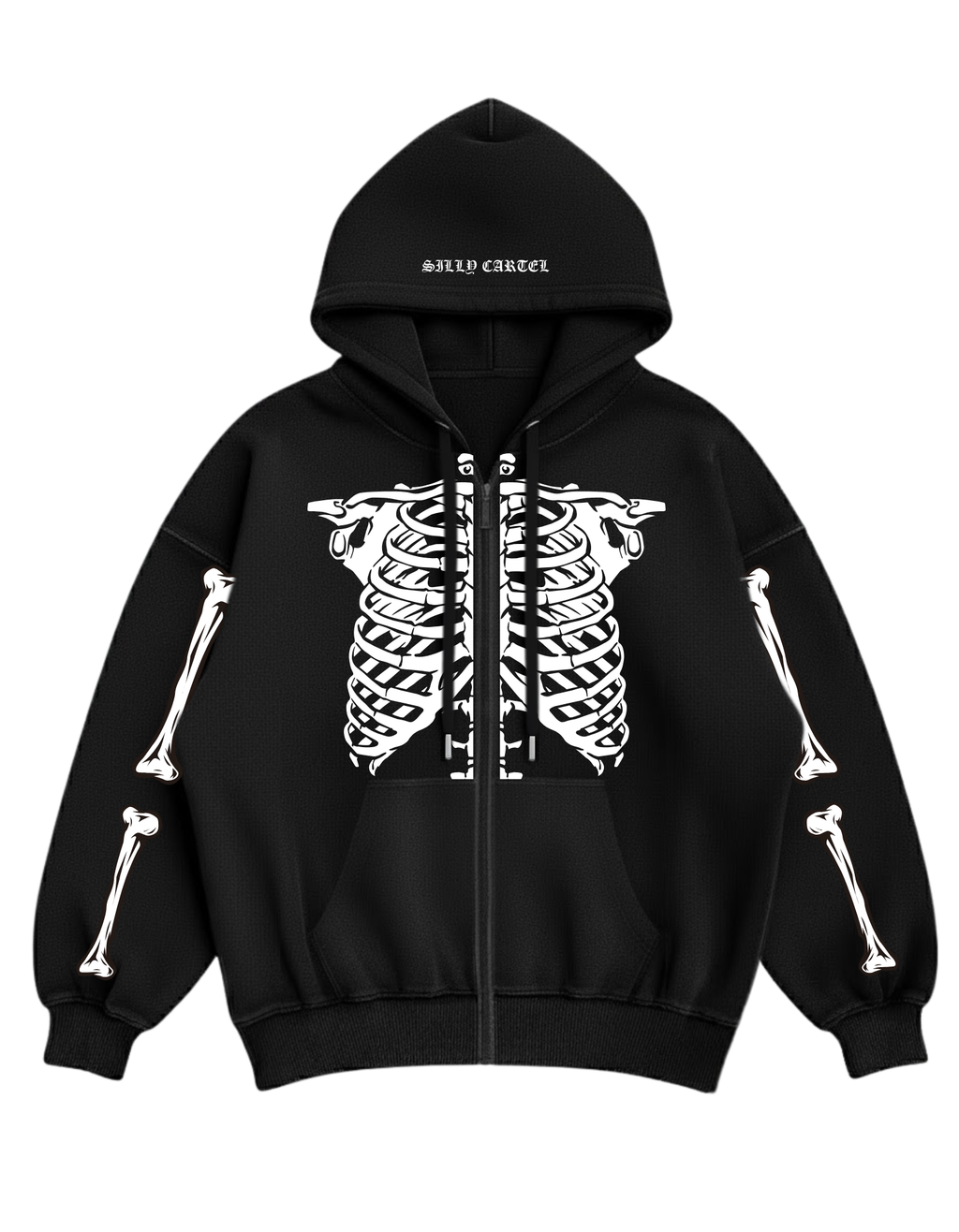 SKELETONS IN THE BASEMENT ZIP-UP HOODIE