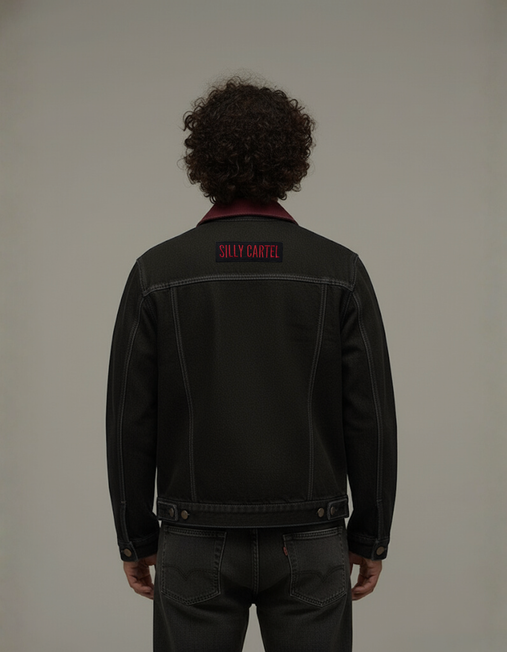 BLACK ACORN DENIM JACKET
