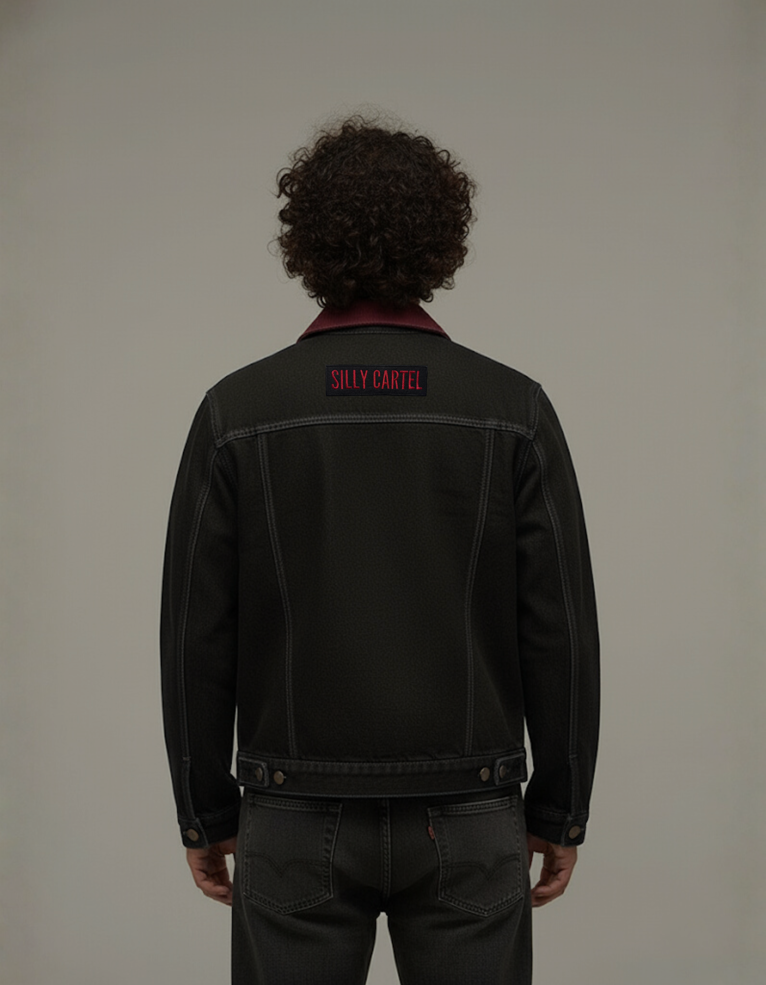 BLACK ACORN DENIM JACKET