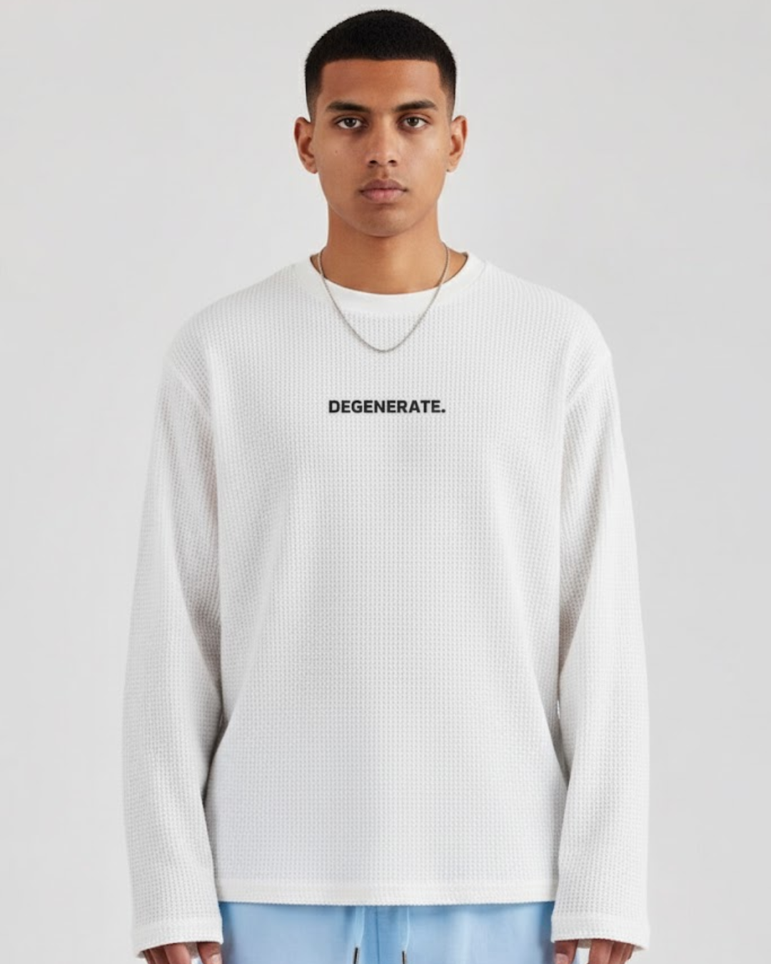 DEGENERATE WAFFLE KNIT T-SHIRT
