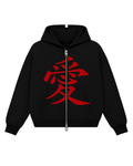 LOVE BOXY DOUBLE ZIPPER HOODIE